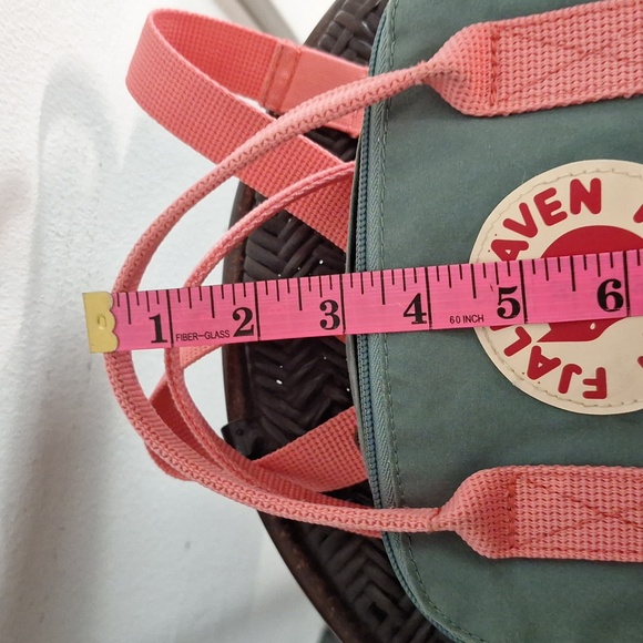 Fjallraven Kanken Backpack in Teal and Coral - Picture 7 of 11